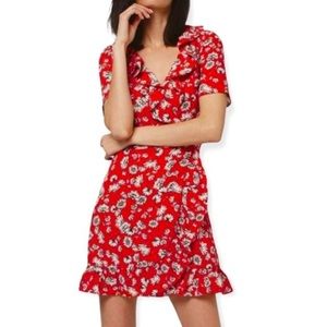 Top Shop Floral wrap dress